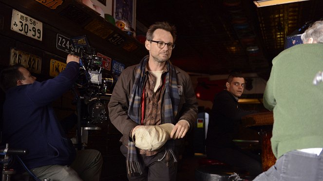 Mr. Robot - Dreharbeiten - Christian Slater, Rami Malek