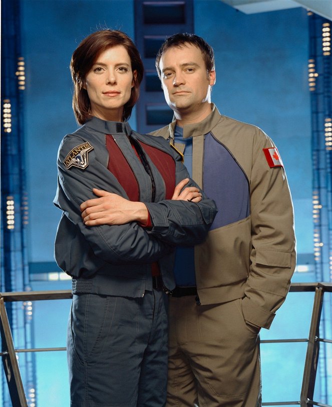 Stargate Atlantis - Werbefoto - Torri Higginson, David Hewlett