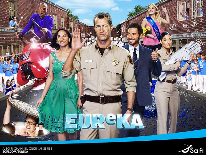 Eureka - Fotocromos - Joe Morton, Salli Richardson-Whitfield, Colin Ferguson, Ed Quinn, Jordan Hinson, Erica Cerra