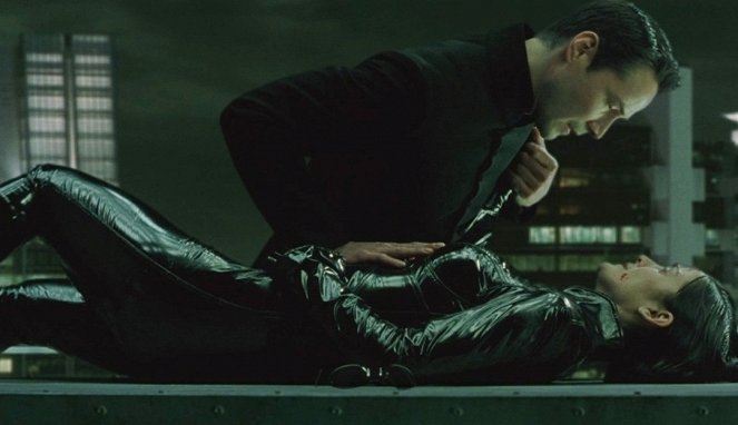 Matrix Reloaded - Z filmu - Keanu Reeves, Carrie-Anne Moss