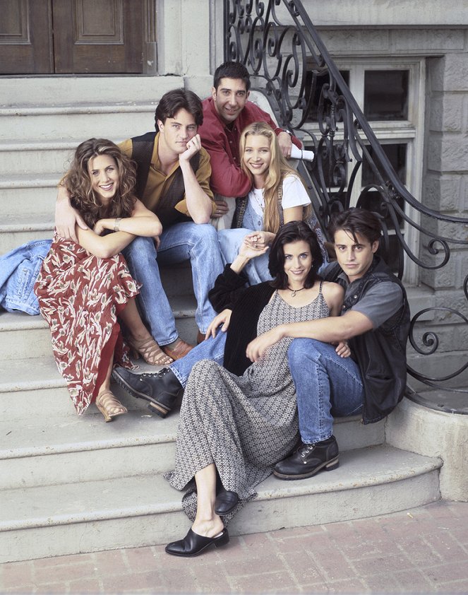 Friends - Season 1 - Werbefoto - Jennifer Aniston, Matthew Perry, David Schwimmer, Lisa Kudrow, Courteney Cox, Matt LeBlanc