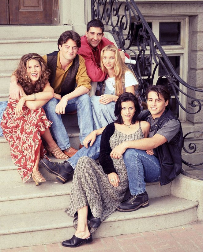 Friends - Season 1 - Werbefoto - Jennifer Aniston, Matthew Perry, David Schwimmer, Lisa Kudrow, Courteney Cox, Matt LeBlanc
