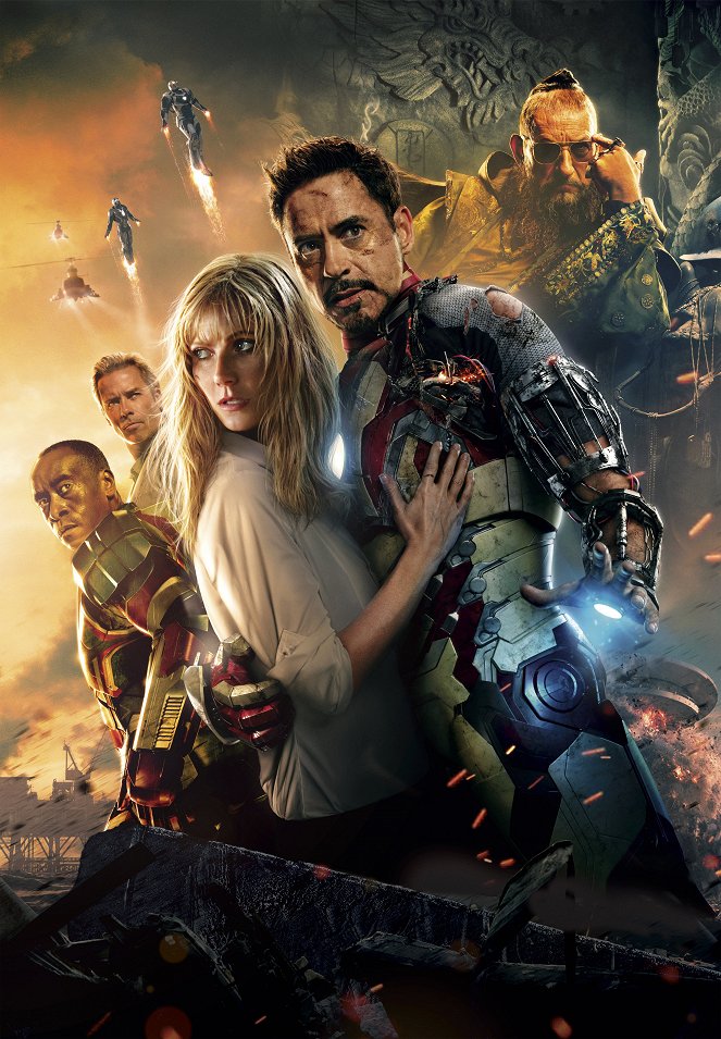 Iron Man 3 - Promokuvat - Don Cheadle, Guy Pearce, Gwyneth Paltrow, Robert Downey Jr., Ben Kingsley