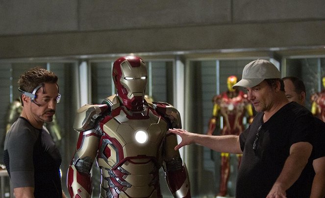 Iron Man 3 - Tournage - Robert Downey Jr., Shane Black