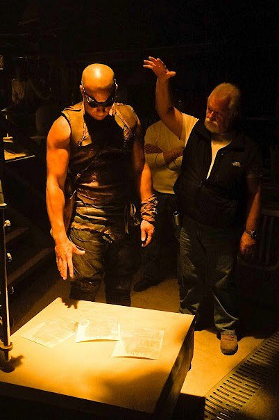 Riddick - A Ascensão - De filmagens - Vin Diesel, David Eggby