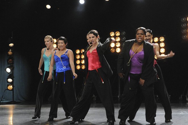 Glee - Potęga Madonny - Z filmu - Heather Morris, Jenna Ushkowitz, Lea Michele, Amber Riley