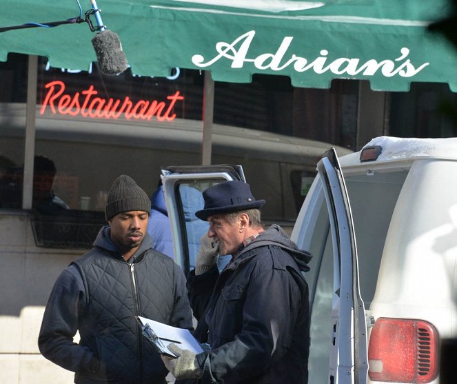 Creed - Van de set - Michael B. Jordan, Sylvester Stallone