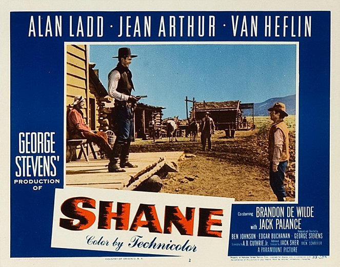 Shane - Cartões lobby - Jack Palance, Elisha Cook Jr.