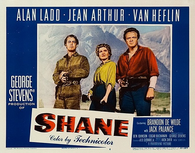 Etäisten laaksojen mies - Mainoskuvat - Alan Ladd, Jean Arthur, Van Heflin