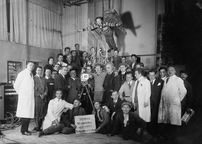 Metropolis - Dreharbeiten - Fritz Lang, Rudolf Klein-Rogge