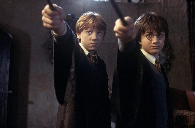 Harry Potter i Komnata Tajemnic - Z filmu - Rupert Grint, Daniel Radcliffe