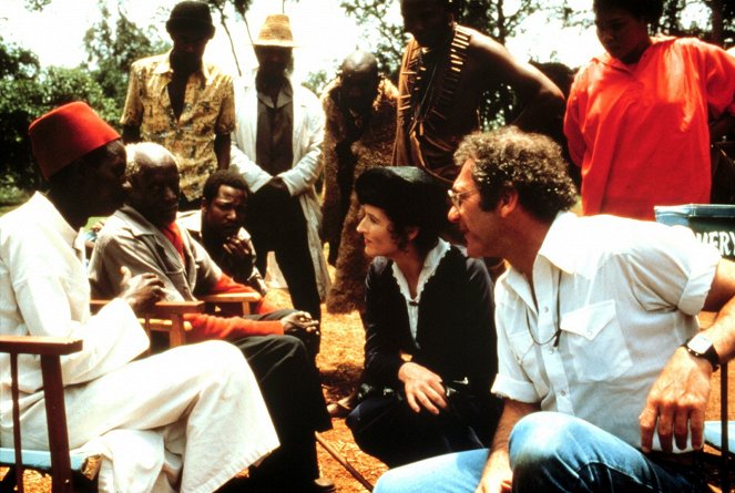 Out of Africa - Van de set - Meryl Streep, Sydney Pollack