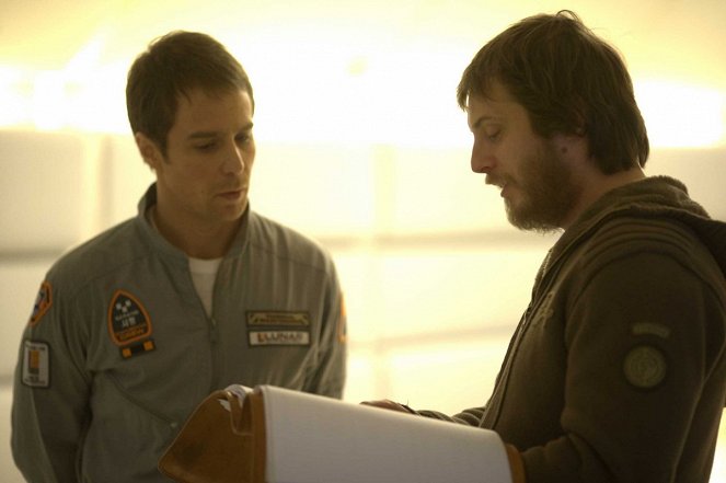 Moon - Z natáčení - Sam Rockwell, Duncan Jones