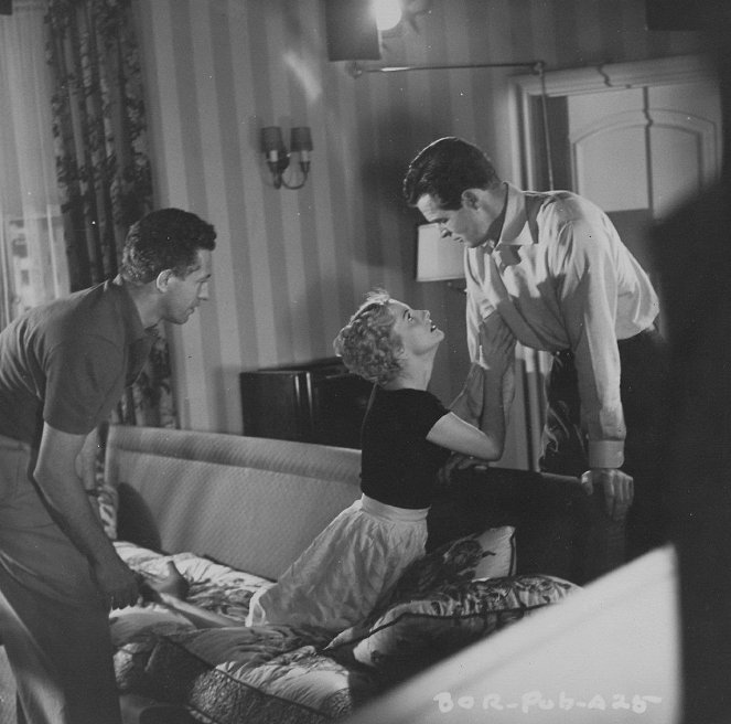 Nacida para el mal - Del rodaje - Nicholas Ray, Joan Fontaine, Robert Ryan