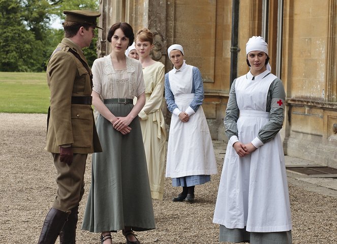 Downton Abbey - Episode 3 - Filmfotók - Dan Stevens, Michelle Dockery, Zoe Boyle, Jessica Brown Findlay