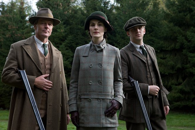 Downton Abbey - Ein Antrag aus Liebe - Werbefoto - Iain Glen, Michelle Dockery, Dan Stevens