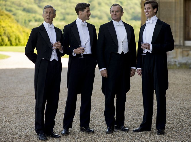 Downton Abbey - Heiratspläne - Werbefoto - Douglas Reith, Ed Cooper Clarke, Hugh Bonneville, Matt Barber