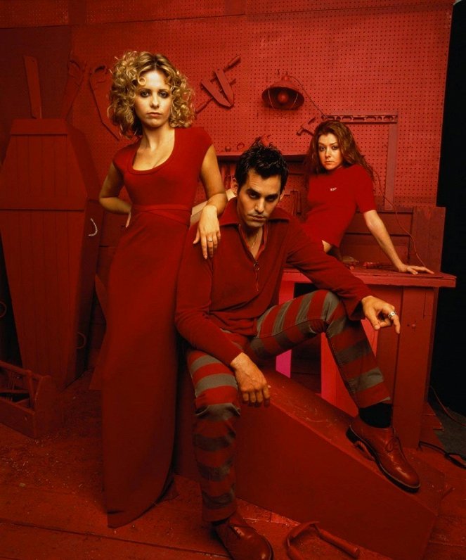 Buffy - Im Bann der Dämonen - Season 2 - Werbefoto - Sarah Michelle Gellar, Nicholas Brendon, Alyson Hannigan