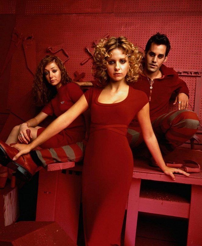 Buffy Vampyyrintappajat - Season 2 - Promokuvat - Alyson Hannigan, Sarah Michelle Gellar, Nicholas Brendon