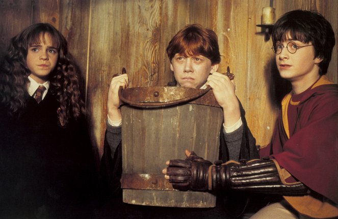 Harry Potter und die Kammer des Schreckens - Filmfotos - Emma Watson, Rupert Grint, Daniel Radcliffe