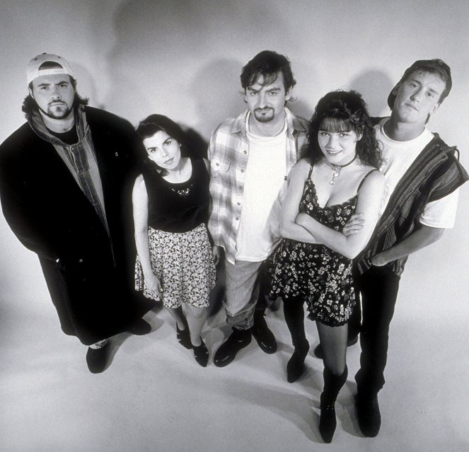 Clerks, les employés modèles - Promo - Kevin Smith, Marilyn Ghigliotti, Brian O'Halloran, Lisa Spoonauer, Jeff Anderson