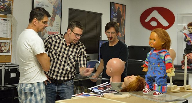 Curse of Chucky - Dreharbeiten - Don Mancini, David Kirschner, Tony Gardner