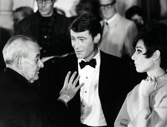 Ako ukradnúť Venušu - Z nakrúcania - William Wyler, Peter O'Toole, Audrey Hepburn