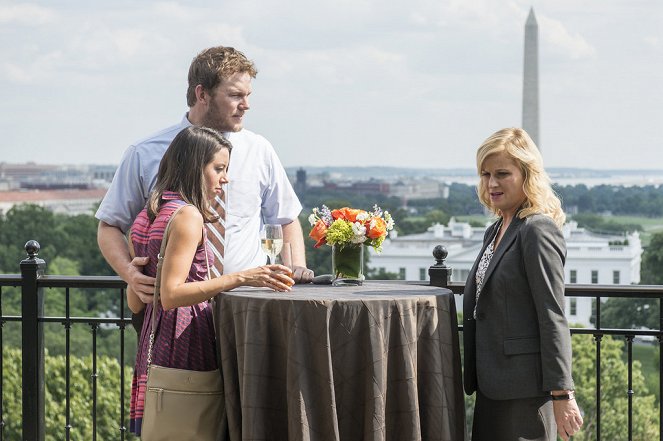 Parks and Recreation - Season 5 - Ms. Knope Goes to Washington - Filmfotók - Chris Pratt, Aubrey Plaza, Amy Poehler