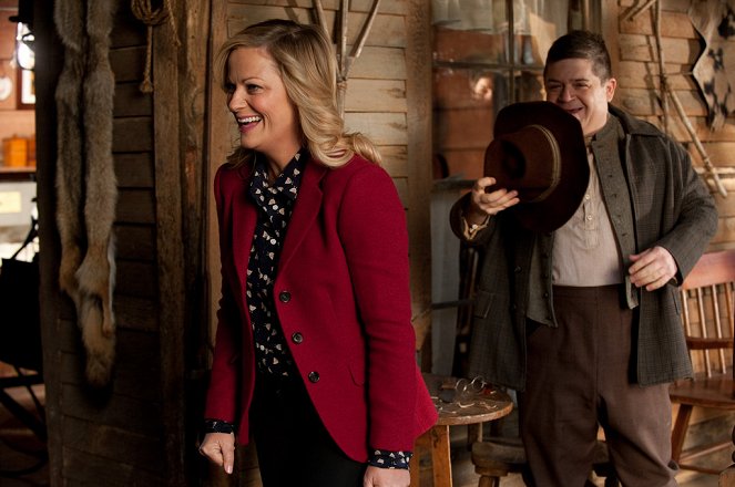 Parks and Recreation - Article Two - Del rodaje - Amy Poehler, Patton Oswalt