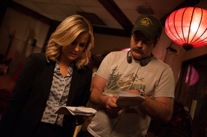Parks and Recreation - La Grippe - Tournage - Amy Poehler, Nick Offerman