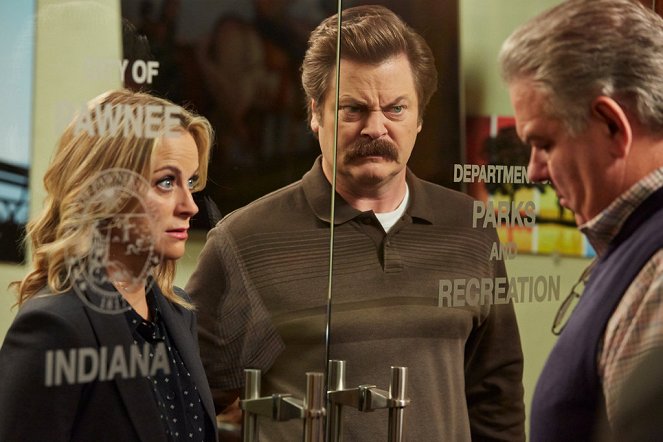 Parks and Recreation - Leslie and Ron - Van film - Amy Poehler, Nick Offerman, Jim O’Heir