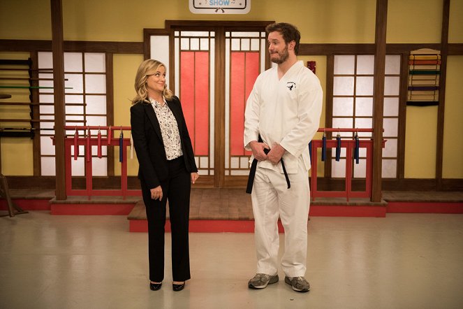 Parks and Recreation - Season 7 - Andys Abschied - Filmfotos - Amy Poehler, Chris Pratt