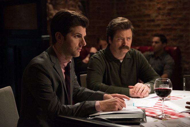 Parks and Recreation - Season 7 - One Last Ride: Part 1 - Photos - Adam Scott, Nick Offerman