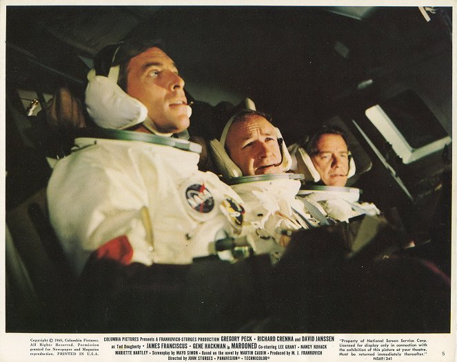 Op drift in de ruimte - Lobbykaarten - James Franciscus, Gene Hackman, Richard Crenna