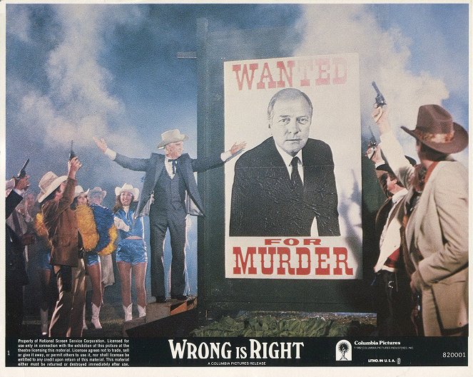 Wrong Is Right - Lobby karty - Leslie Nielsen