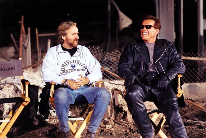 Terminátor 2: Den zúčtování - Z natáčení - James Cameron, Arnold Schwarzenegger