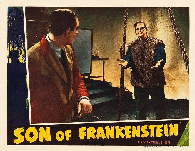 Frankensteins Sohn - Lobbykarten - Basil Rathbone, Boris Karloff