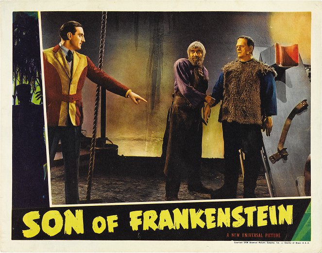De zoon van Frankenstein - Lobbykaarten - Basil Rathbone, Bela Lugosi, Boris Karloff