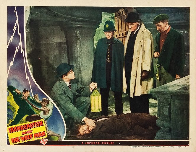 Frankenstein Meets the Wolf Man - Lobby Cards - Patric Knowles, Cyril Delevanti, David Clyde, Dennis Hoey, Jeff Corey