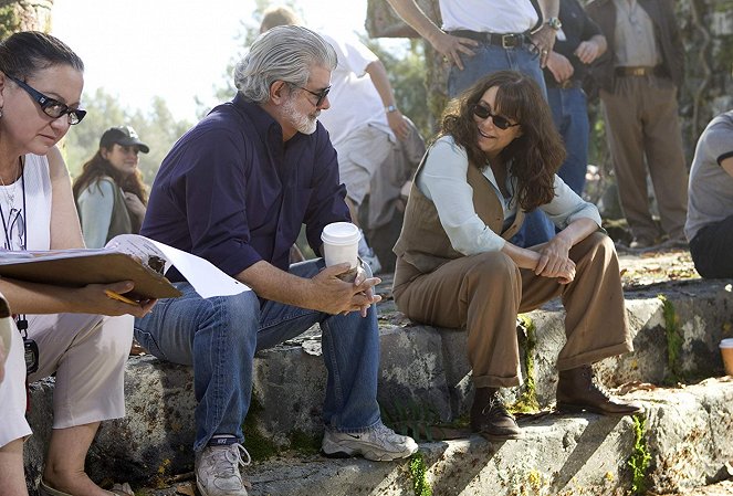 Indiana Jones e o Reino da Caveira de Cristal - De filmagens - George Lucas, Karen Allen