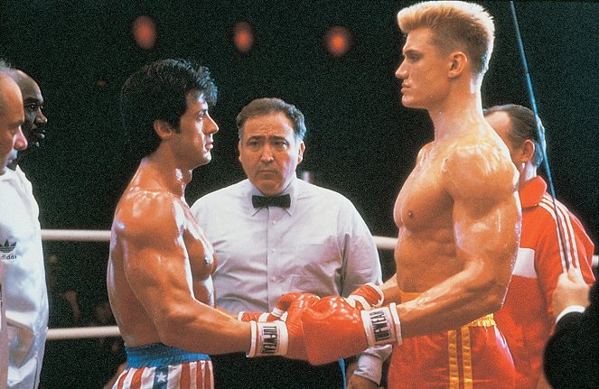 Rocky 4 - Z filmu - Sylvester Stallone, Dolph Lundgren