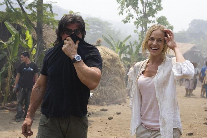 Rambo - Van de set - Sylvester Stallone, Julie Benz