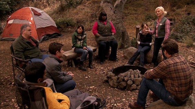 Parks and Recreation - Camping - Film - Jim O’Heir, Adam Scott, Aubrey Plaza, Retta, Rashida Jones, Amy Poehler