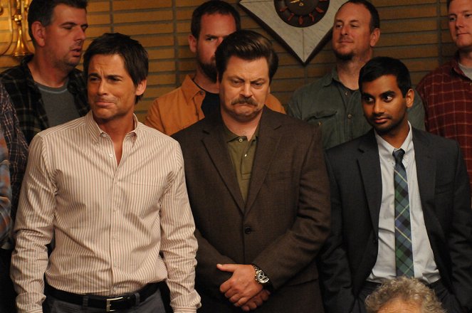 Parks and Recreation - Fancy Party - Photos - Rob Lowe, Nick Offerman, Aziz Ansari