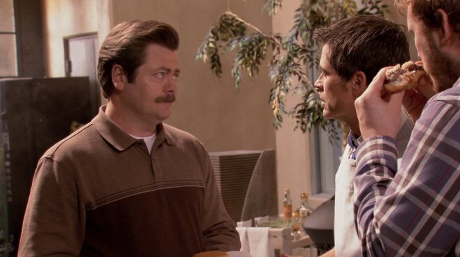 Parks and Recreation - Amours et hamburgers - Film - Nick Offerman, Rob Lowe