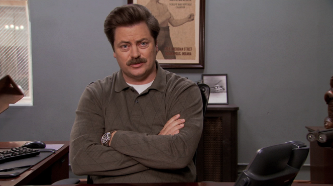 Parks and Recreation - The Fight - Van film - Nick Offerman