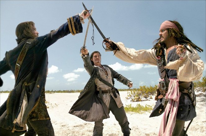 Pirates of the Caribbean - Fluch der Karibik 2 - Filmfotos - Jack Davenport, Orlando Bloom, Johnny Depp
