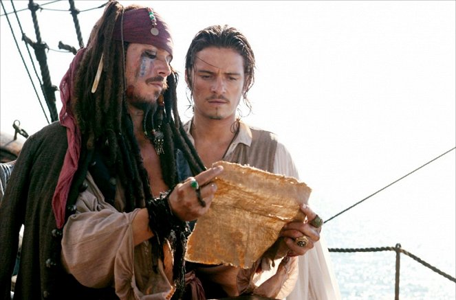 Piratas das Caraíbas - O Cofre do Homem Morto - Do filme - Johnny Depp, Orlando Bloom