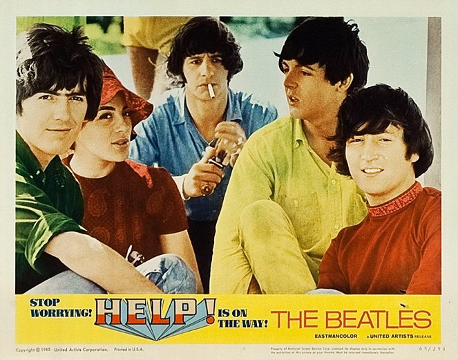 Hi-Hi-Hilfe! - Lobbykarten - George Harrison, Eleanor Bron, Ringo Starr, Paul McCartney, John Lennon