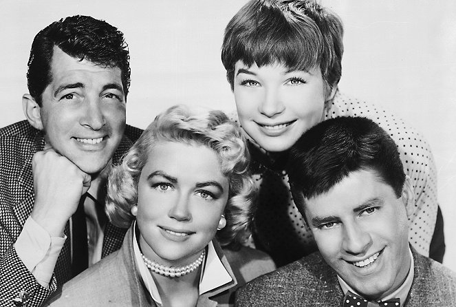 Artistas y modelos - Promoción - Dean Martin, Dorothy Malone, Shirley MacLaine, Jerry Lewis